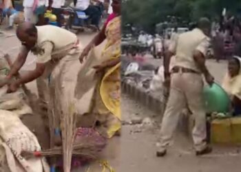 ಬೀದಿ ಬದಿ ವ್ಯಾಪಾರಿಗಳ ಮೇಲೆ ಪೊಲೀಸರ ದರ್ಪ| ASI ಕುಂಡ್ಲಿಕಪ್ಪ ಅಮಾನವೀಯ ವರ್ತನೆ