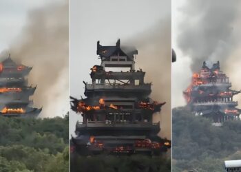 ಚೀನಾದಲ್ಲಿ 1500 ವರ್ಷ ಹಳೆಯ ದೇವಾಲಯ ಬೆಂಕಿಗಾಹುತಿ.. ವಿಡಿಯೋ ವೈರಲ್‌!